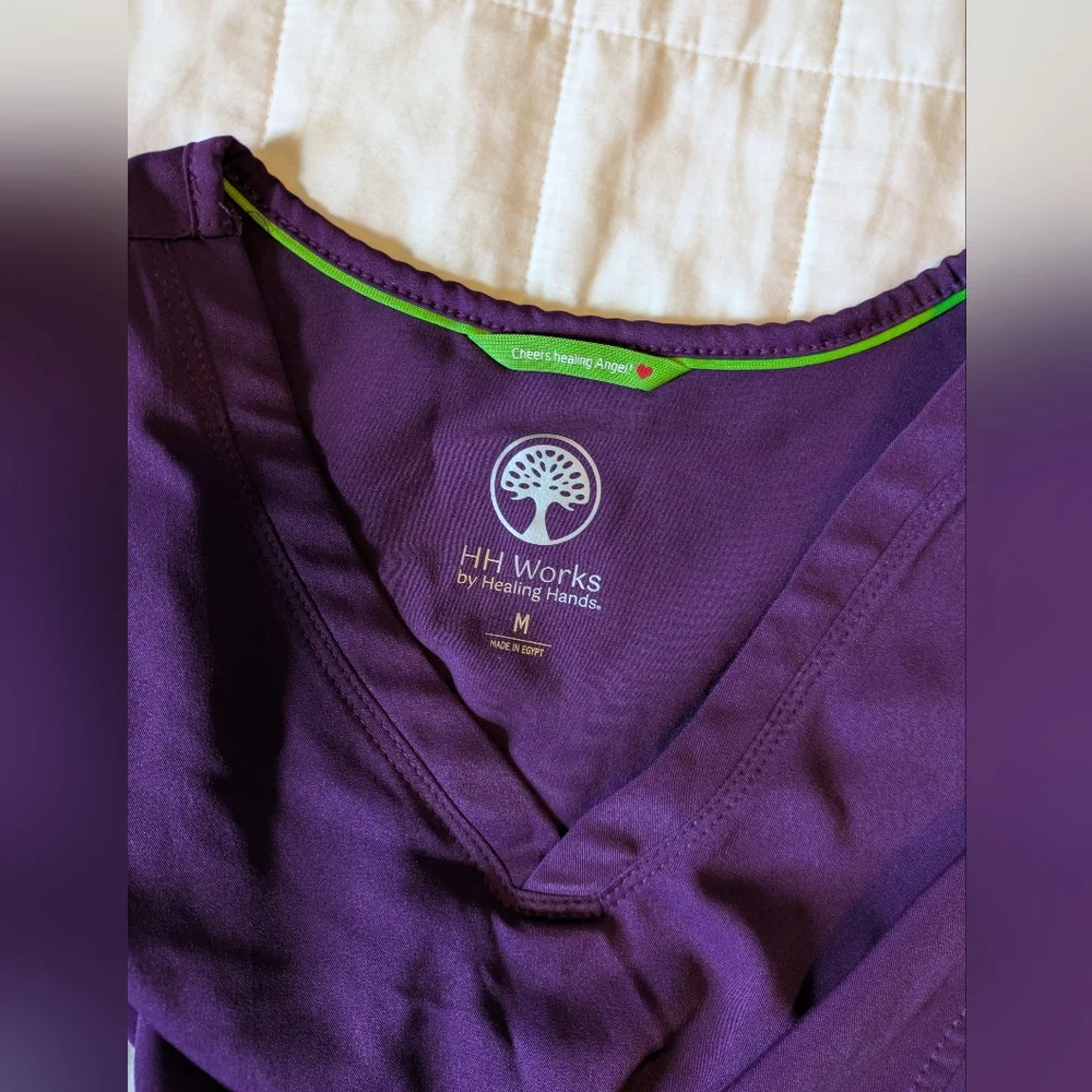 Healing Hands Scrub Set - Purple/Medium - Picture 2 of 8